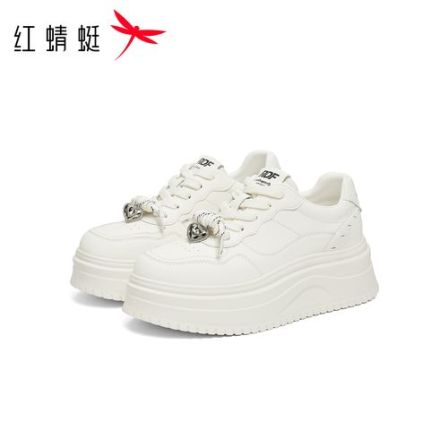 红蜻蜓小白鞋女2026春季新款厚底增高百搭休闲板鞋休闲WLB16091