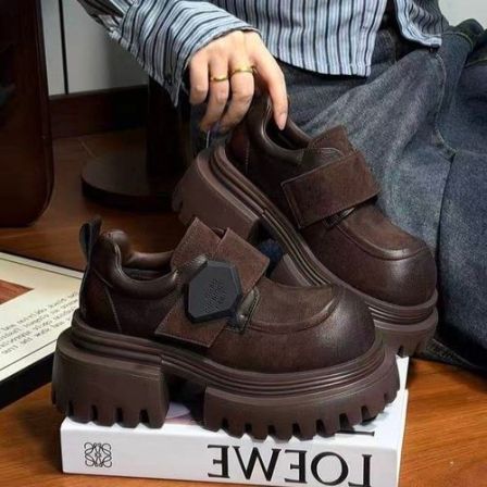 英伦风德比鞋2026春季新款复古松糕厚底小皮鞋女小个子单鞋乐福鞋