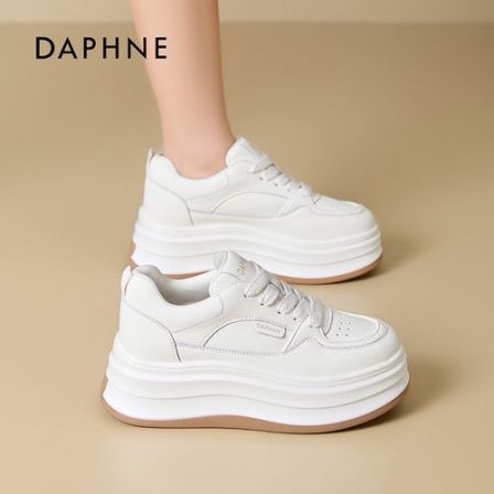 Daphne/达芙妮女鞋2026春季板鞋厚底增高经典小白鞋休闲运动青秋