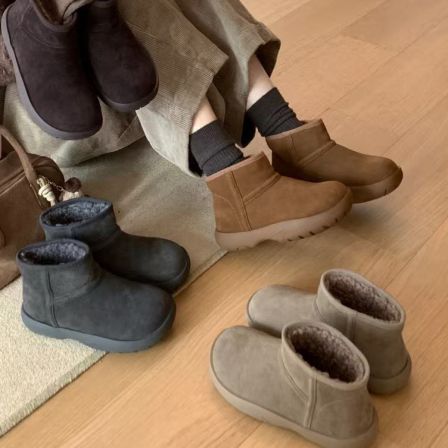 【林五五】时尚雪地靴街头风短筒棉靴厚底保暖秋冬防滑短靴