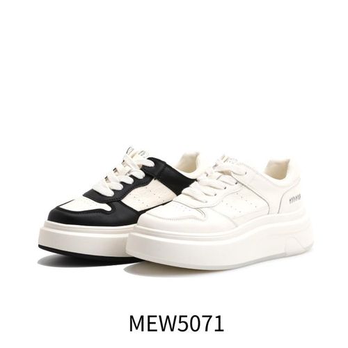 【聚新汇】MEW5071个性厚底板鞋小白鞋百搭时尚增高春季夏季真皮主图