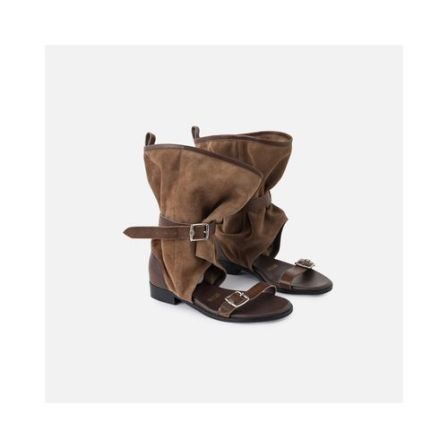 ICE DUST 项小七 设计师品牌26早春新品休闲时尚做旧擦色堆堆凉靴