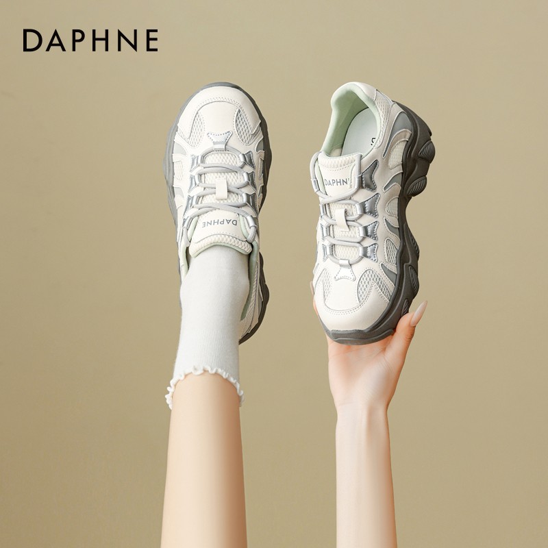 达芙妮软底运动鞋女2026新款春季厚底老爹鞋透气休闲登山徒步鞋子主图