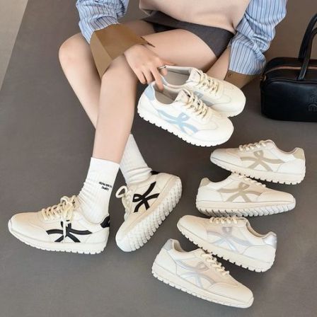 漫斯贝尔真皮防滑耐磨橡胶底3㎝轻便舒适软绵百搭休闲运动小白鞋