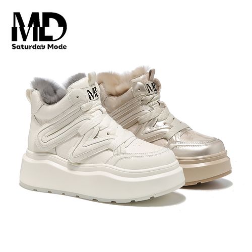 SATURDAYMODE【超哥】休闲鞋冬季厚底加绒保暖潮流加厚高帮板鞋 S0M主图