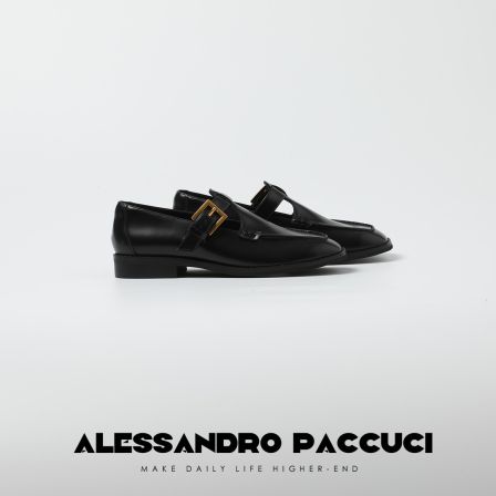 AP洛哥42084XD【柔润曜石】头层牛皮方头乐福鞋复古英伦风黑色单鞋