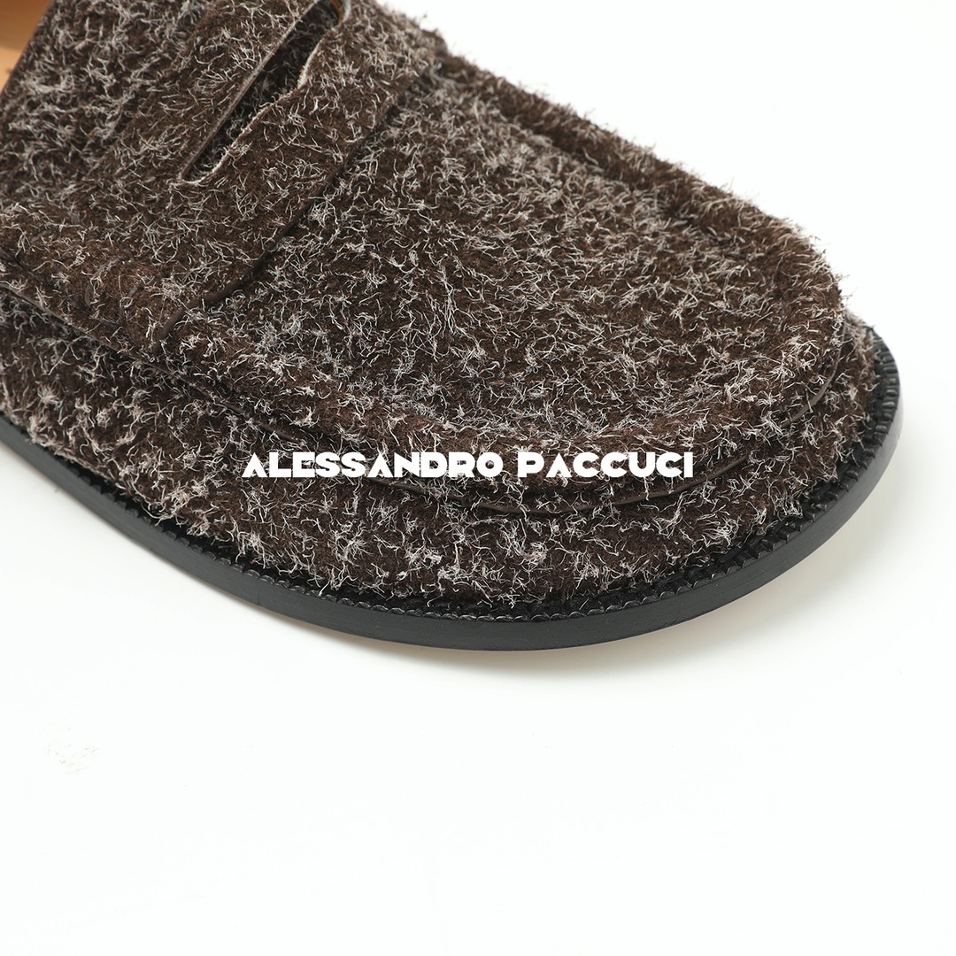 AP洛哥42105XD【从绒行走】牛皮拉绒乐福鞋平底休闲百搭舒适皮鞋主图