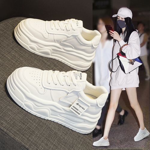 厚底小白鞋女款春季2026新款ins百搭松糕内增高休闲板鞋运动女鞋主图