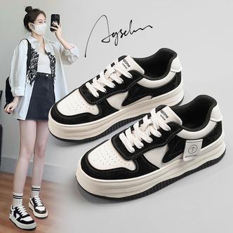 奥古狮登熊猫板鞋女款2026新款春季黑白厚底百搭小白鞋休闲运动鞋主图