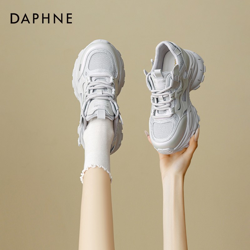 达芙妮厚底老爹鞋女2026新款时尚ins潮鞋水钻轻便百搭休闲运动鞋主图