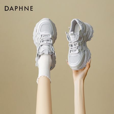 达芙妮厚底老爹鞋女2026新款时尚ins潮鞋水钻轻便百搭休闲运动鞋