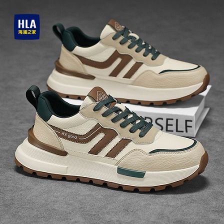 HLA/海澜之家男鞋春季潮流百搭运动休闲鞋男士高级感时尚老爹潮鞋