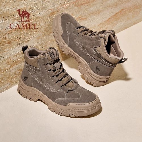 骆驼运动鞋靴子男2025秋季马丁靴休闲厚底高帮沙漠工装靴男款主图