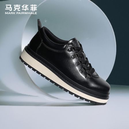 马克华菲休闲皮鞋男真皮2025新款商务男鞋公务鞋男款冬季爆款鞋子