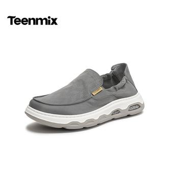 天美意2026夏新款商场同款纯色百搭休闲运动上班男布鞋4AF01BM6主图