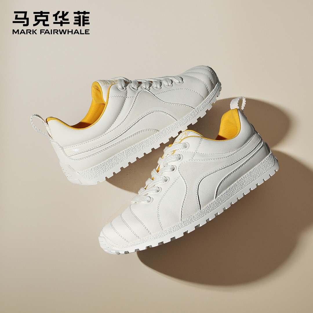 马克华菲男鞋2025新款秋季男士休闲鞋运动百搭真皮小白鞋男款板鞋主图