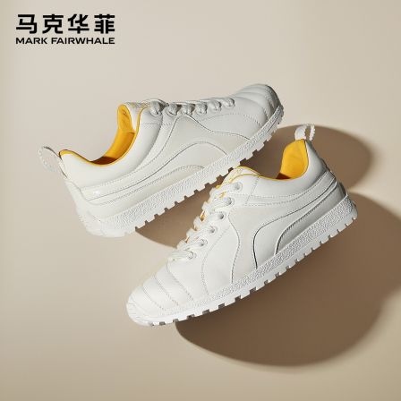 马克华菲男鞋2025新款秋季男士休闲鞋运动百搭真皮小白鞋男款板鞋