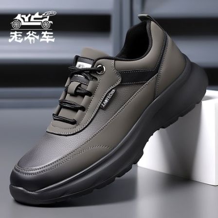 老爷车男鞋新款户外软底运动休闲鞋时尚冬季透气潮防滑鞋子男皮鞋