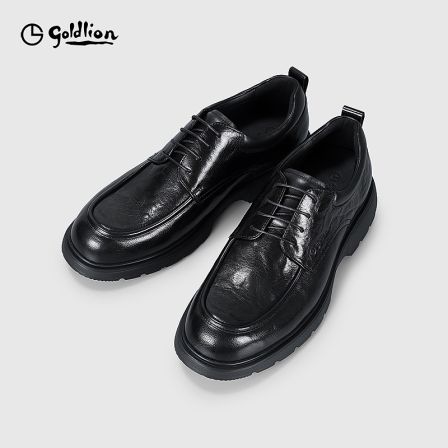 金利来皮鞋男士新款商务休闲皮鞋男士舒适休闲头层软牛皮厚底皮鞋