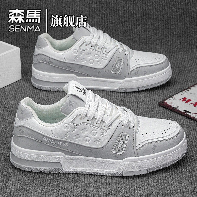森马男鞋冬季百搭时尚增高板鞋情侣款防滑软底低帮学生运动休闲鞋主图