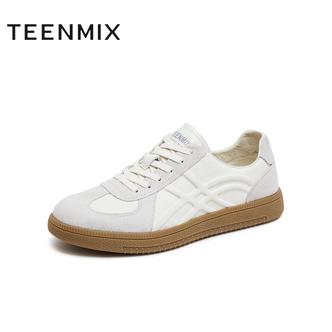 天美意2025夏新款百搭时尚轻便经典复古轻便男德训鞋AG990BM5主图