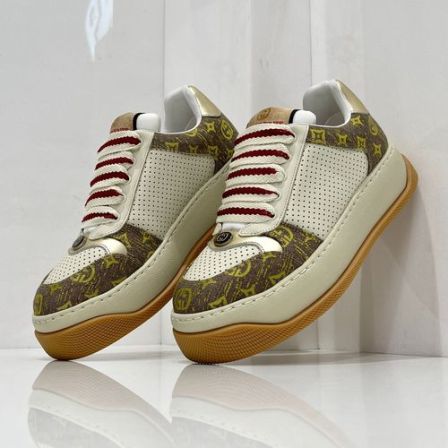 COLOURWRITE男鞋新款老花鞋2025春季男士厚底时尚系带运动休闲鞋