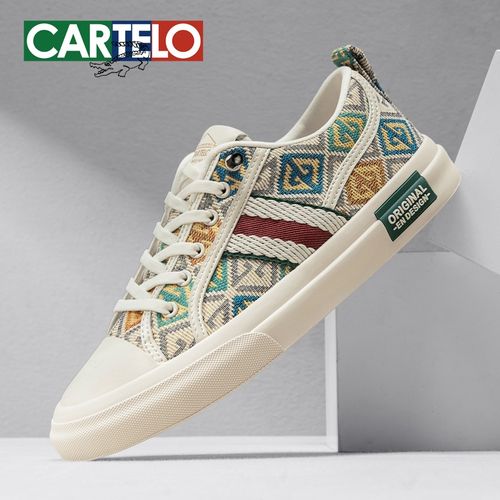 卡帝乐鳄鱼男鞋2026春季新款休闲板鞋男小众设计感时尚运动帆布鞋主图