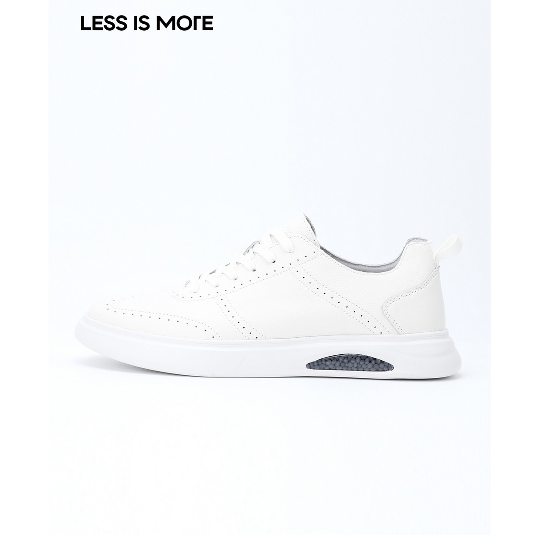 利郎轻时尚男鞋男款【商场同款】板鞋男布洛克雕花通勤小白鞋子男主图