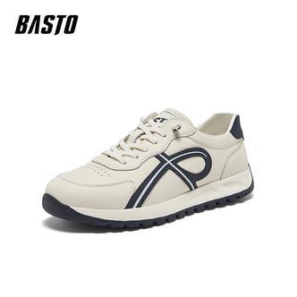 百思图2026春季新款时尚复古户外运动休闲鞋男鞋HF219AM6