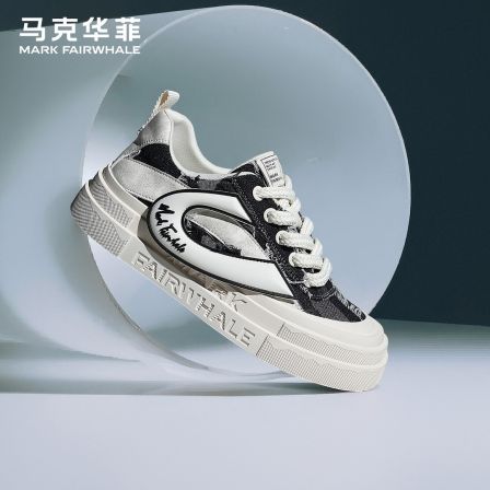 马克华菲鞋子休闲板鞋男2026冬季新款厚底百搭男鞋增高帆布鞋男款