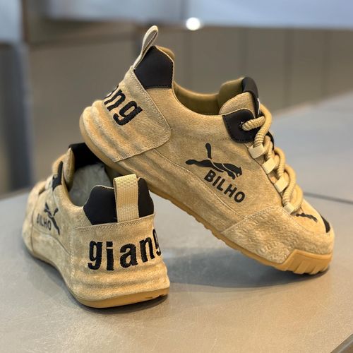 翻毛皮阿甘鞋男2025秋冬新款复古潮流加绒保暖休闲鞋时尚爆款男鞋主图