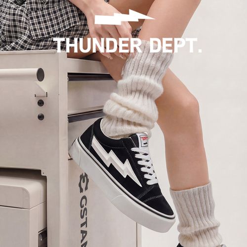 THUNDER DEPT.闪得街头轻奢风板鞋帆布滑板鞋2026潮牌高阶休闲鞋主图