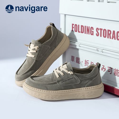 Navigare意大利小帆船春季新款百搭时尚休闲鞋轻便软底一脚蹬男鞋主图