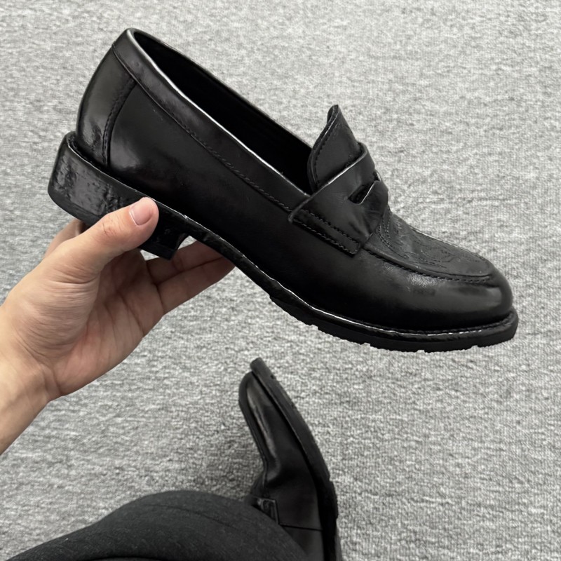 CATSSTAC鸢尾刺绣马皮固特异乐福皮鞋主图