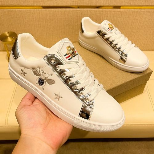 欧洲站小蜜蜂男鞋2025新款潮流轻奢小白鞋男秋季百搭透气休闲板鞋主图