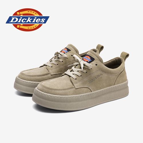 Dickies板鞋男新款低帮百搭休闲鞋复古真皮增高德训鞋2026主图