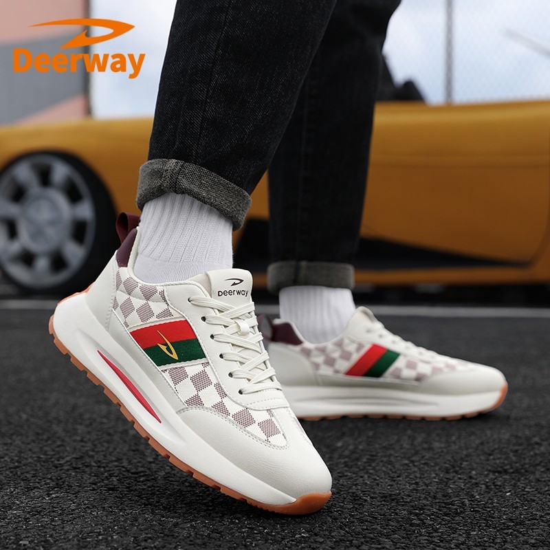 Deerway/德尔惠四季男女休闲运动鞋情侣休闲鞋皮面主图