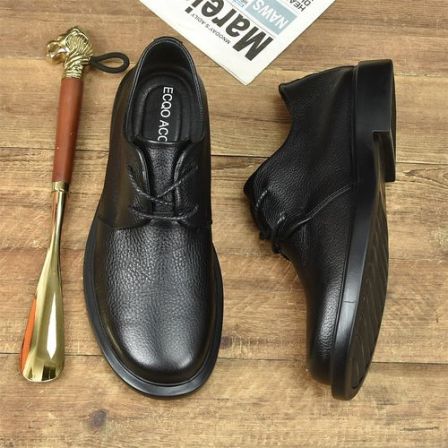 头层牛皮休闲男皮鞋百搭透气皮鞋秋冬真皮英伦休闲德比鞋高档皮鞋