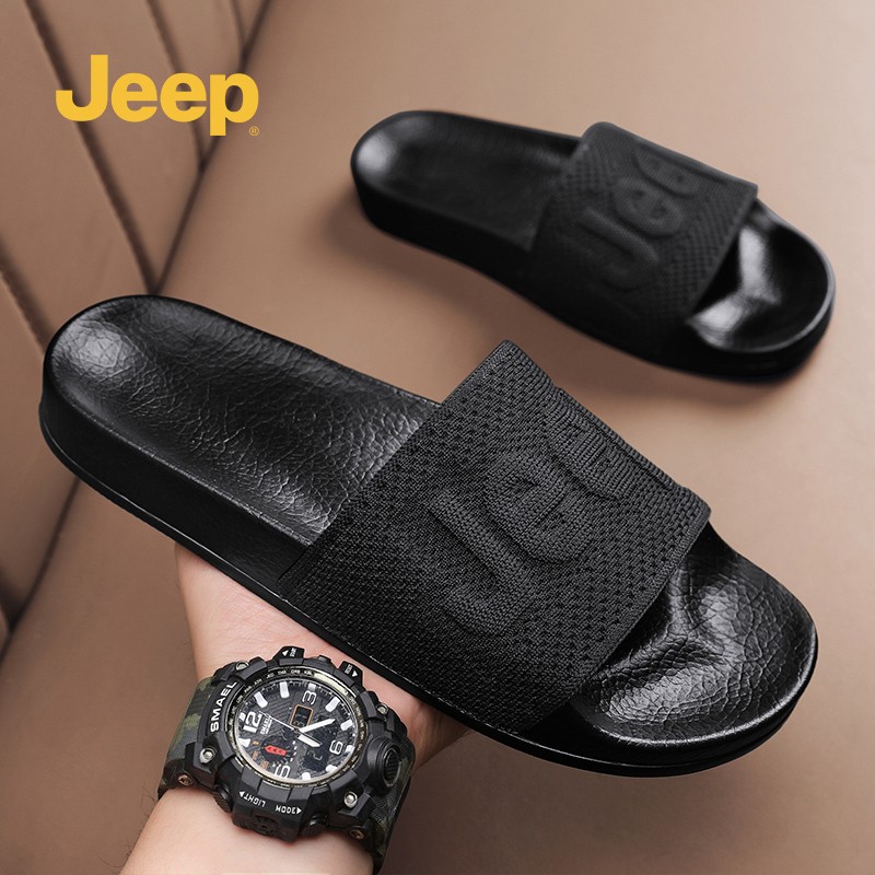 jeep吉普拖鞋男士潮牌夏季款2026新款一字凉拖高端外穿式沙滩凉鞋主图
