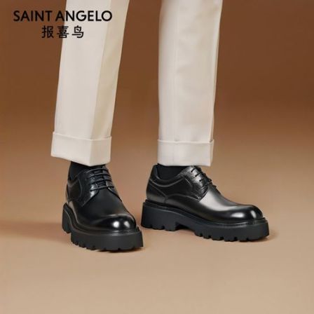 【增高5CM】【春季新品】报喜鸟2026男士正装皮鞋英伦风厚底商务男鞋