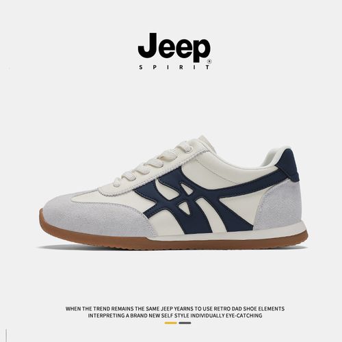 JEEP吉普赛车鞋子男款春季新款2026透气潮男鞋复古休闲平底德训鞋主图