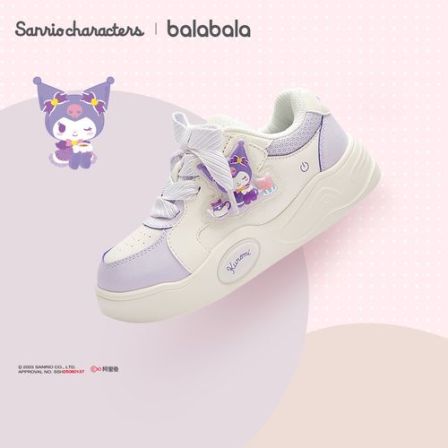 【三丽鸥IP】巴拉巴拉女童板鞋秋舒适休闲闪灯鞋甜美可爱软底平底鞋