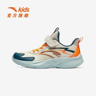 安踏儿童男大童跑鞋2025新款上新舒适防滑耐磨青少年轻便革面童鞋