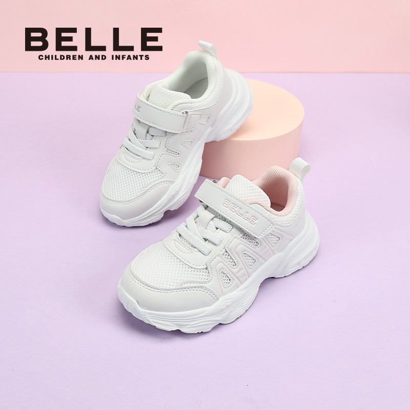 百丽新款学长鞋休闲学生跑步鞋透气户外白波鞋百搭儿童童鞋EK0029主图