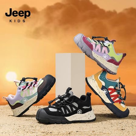 jeep儿童运动鞋男童2026春季户外软底跑步鞋子轻便防滑女童休闲鞋