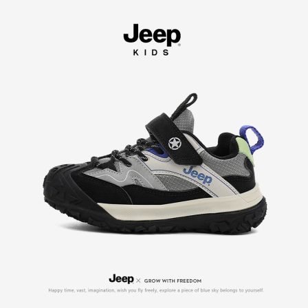 jeep童鞋运动鞋男童防滑耐磨跑步鞋秋季新款女童户外踩屎感登山鞋