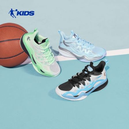 【逆鳞】乔丹儿童实战篮球鞋夏季透气男童鞋减震回弹防滑耐磨运动鞋