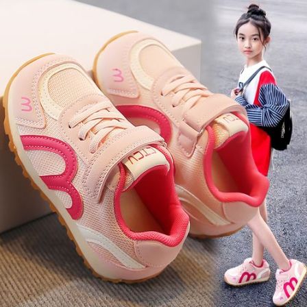 星生乐女童鞋子春季新款儿童德训鞋中大童女孩软底运动鞋时尚爆款