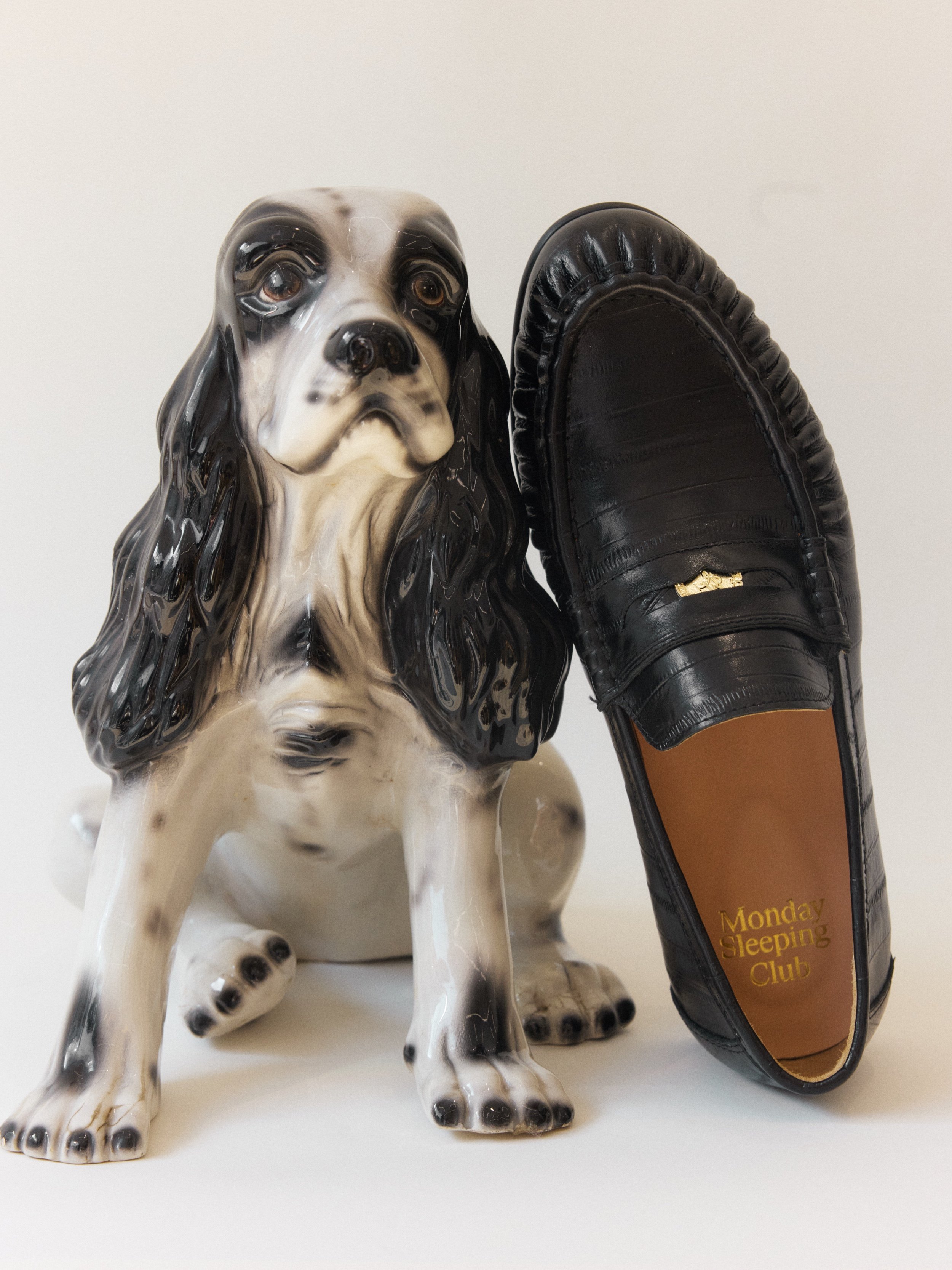 MondaySleepingClub 睡眠学院系列手工褶皱便士乐福鞋主图