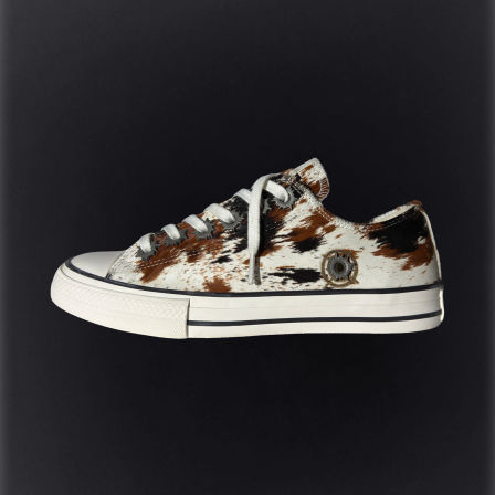 罗曼凯瑟 POWSTAR 奶牛真皮马毛 弹孔鞋限量款 低帮